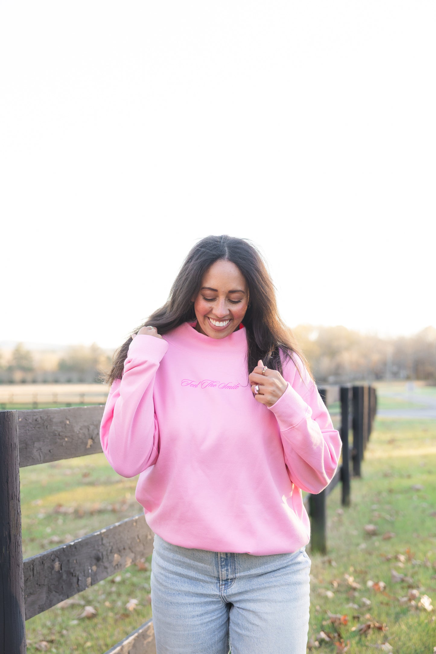 Bubble Gum Mock Neck